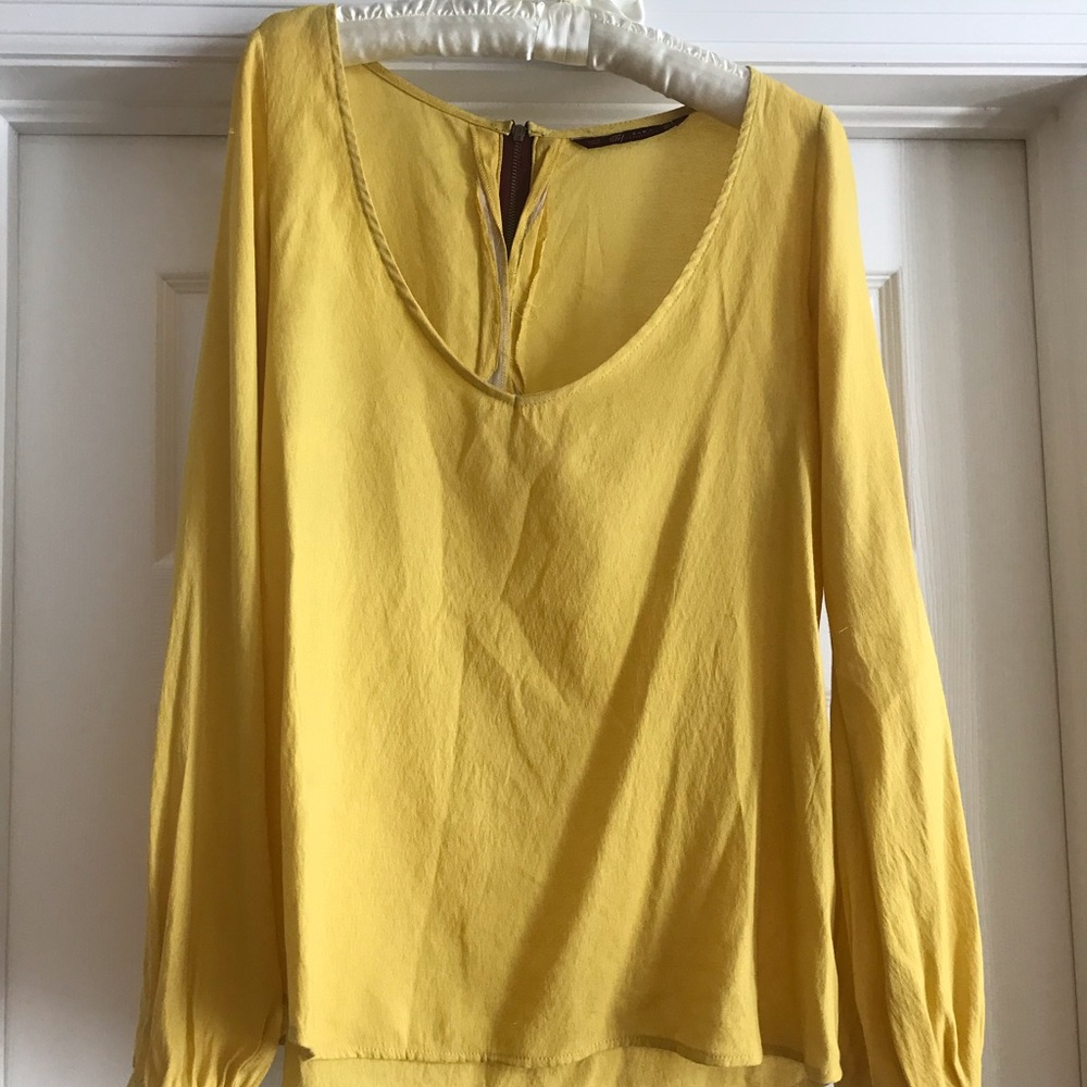 Zara mustard coloured blouse